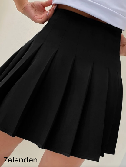 Zelenden High-Waisted Pleated Skirt